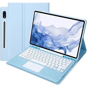 Toetsenbordhoes Voor Samsung Galaxy Tab S10 FE Plus 13,1 Inch 2025 Model (SM-X620/X626), Toetsenbord Met Trackpad En Multi-Hoek Standaard,Blauw