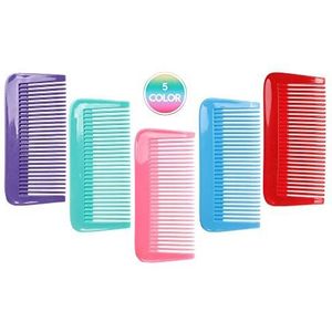 Jasmine haarkammen set (6 kleuren en 6 kammen in verpakking) .Haarkammen voor vrouwen en voor mannen