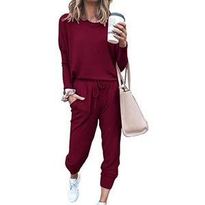 2-delige Damesoutfit, Losse Machinewasbare Universele Loungeset voor Dames (M)