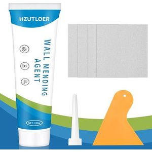 Wall Mending Agent, 250 g wandreparatie, witte pasta, wandreparatie, crème, plamuurmassa, plamuurreparatieset, spatel voor snelle reparatie van scheuren, graffiti en gaten