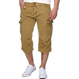 Cargobroek - Effen - Katoen - 3/4 Lengte - Regular Pasvorm