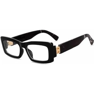 Nepbrillen, Vierkante brilmonturen met glazen die blauw licht blokkeren, veelkleurig(Black)