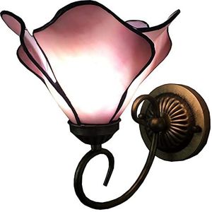 Tiffany Wandlamp Wandlampen In Tiffany -Stijl, Vintage Gebrandschilderd Glazen Wandlicht, 1 Licht, Retro Metalen Bedlamp Voor Slaapkamer, Woonkamer, Badkamer