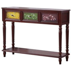 Vickyliou Entrance Table, moderne minimalistische entreetafel van massief hout, smalle console voor hal, consoletafel met opbergruimte (100 cm)