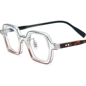 Nepbrillen, Unisex Acetaat Brilmontuur Multicolor(Transparent)