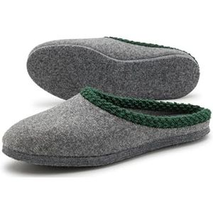 Pantoffelmann viltsloffen met bies | Maten 36–51 | Ademend en comfortabel huispantoffels met dikke zool | Voor dames en heren