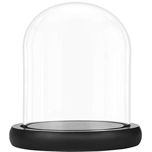 Belle Vous - Glazen Stolp Bel Pot - Helder - Zwarte Houten Basis