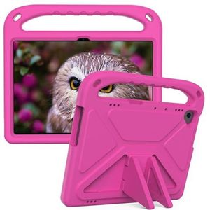 Tablet PC-hoes Compatible With Lenovo M10 FHD REL TB-X605FC /TB-X605LC (10.1""), Shock Absorbing, With Handle,EVA, Holder, Sturdy Tablet Case For Kids, Lightweight Bescherming(Rose Red)