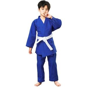 Taekwondo krijger kostuum Judo Gi Enkelvoudig Geweven for Wedstrijd Of Training Met Riem Unisex Multicolor Meerdere Maten(Blue,90)