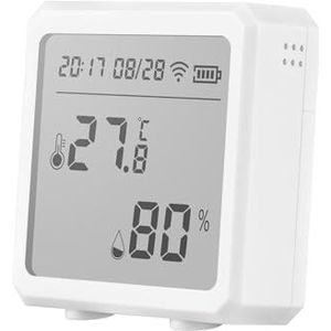 Temperatuur-vochtigheidssensor Slimme Thermometer Hygrometer Met LCD-scherm Nauwkeurige Monitor(White 1 pc)
