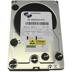 White Label 2 Terabyte (2TB) 16MB Cache 7200RPM SATA2 3.5"" interne desktop harde schijf (voor PC, Mac, CCTV DVR, NAS) - w/ 1 jaar garantie