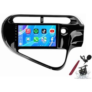 Android 14 Autoradio Sat Navi voor T-oyota Prius (2018-2020) 9 Inch Touchscreen Multimedia Speler met Draadloze Carplay GPS Navigatie FM RDS Bluetooth 5G-WiFi SWC DSP,M600s