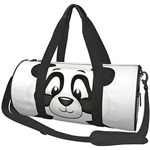 Reisplunjezak Leuke Panda Sport Gym Tas Voor Vrouwen En Mannen Schouder Sport Reizen Duffle Weekender Workout Tas Voor Oefening, Yoga, Fietsen, Zwemmen, Camping, Zwart, One Size