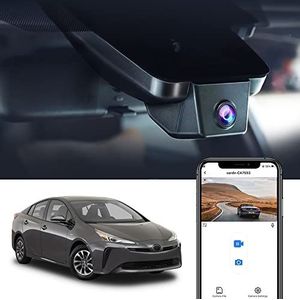 FITCAMX Dash Cam compatibel met Toyota Prius LE XLE Limited Hatchback 2022 2021 2020 2019 2018, Prius Prime, 4K autorecorder WiFi, UHD video, G-sensor, geïntegreerde OEM-look, eenvoudig te installeren, 64GB