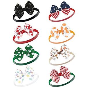 Hudson Baby Infant Girl Cotton and Synthetic Headbands, First Holidays, 0-24 Months