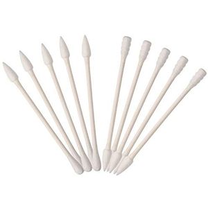 Zhangfang 400 stuks wattenstaafjes, dubbele nauwkeurige tips met kartonnen sticks, katoenen wegwerpknoppen voor make-up, schoonmaken, schilderen (puntige en spiraalvormige kop, puntige en ronde kop)
