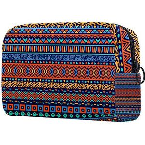 Meisje Cosmetische Tassen Vrouwen Make-up Tas Toilettas Organizer Pouch met Rits 7.3x3x5.1 Inch Bohemen Vintage Boho Mandala