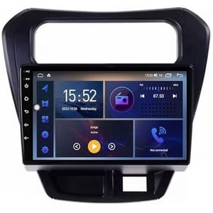 Dubbele DIN Android 14 autoradio voor Suzuki Alto 800 2014-2018 9 Duim QLED Touch screen-met Draadloze Carplay Android Auto GPS navigatie 4G WiFi Stuurwielbediening achteruitrijcamera(P4 4G+WIFI 8Core