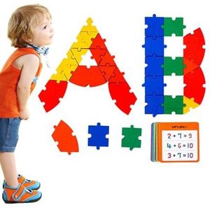 -puzzels voor kleuters,Legpuzzels Leerspellen - Peuterpuzzels, letternummervormen bordspel educatief speelgoed, voorschools leren puzzelspeelgoed Fokcalgary