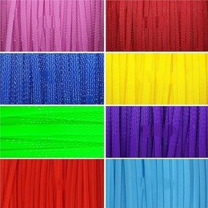 50/100M PET uitbreidbare kabelhuls 3/4/6/8/10mm | Polyethyleen materiaal, nylon kabelwikkeling, for USB-gegevens/aangepaste toetsenbordlijnbescherming(Pink,3MM_100M)
