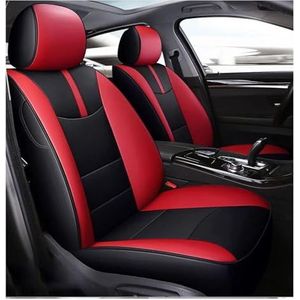 Autostoelhoezen Auto Seat Cover Voor Peugeot Voor 307 CC 308 SW 407 206 207 301 206 CC 2008 3008 607 4008 5008 307SW 508 Auto Accessoires Autostoelbekleding (Color : Zwart rood)