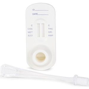 Multitest voor 6 speekseldrugs: amfetamine, benzodiazepine, cocaïne, THC Cannabis, methamfetamine en opiaten