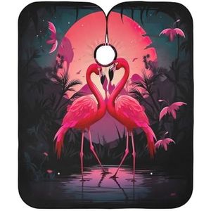 Salon Cape Flamingo Zonsondergang Kapper Cape Unisex Haar Snijden Cape Premium Kapsel Cape Voor Thuis Kapper Accessoires Kappers 140x168cm