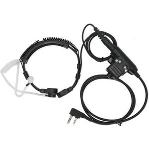 PLACKE U94 - Tactische Telescopische Keelgestuurde Walkie Talkie Headset - Wit