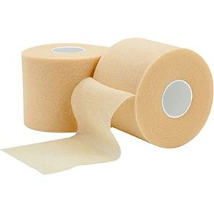 AZURAOKEY Zachte Foam Underwrap 6cm*20m Spierondersteuning Tape Sport Pre Activiteit Wrap Niet-Zelfklevende Beschermende Foam Wrap Voor Sport Bescherming (Beige)
