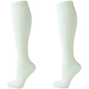 2 paar compressiekousen voor mannen en vrouwen, vliegsokken, compressiekousen, hardloopsokken, mintgroen, L/XL