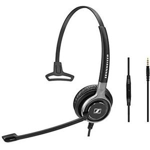 Sennheiser Century SC 635 - headset - koptelefoon - bekabeld - jack 3,5 mm - zwart/zilver