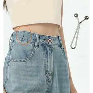 Onzichtbare metalen clips voor korsetten, verstelbare knoopsluitingen, geschikt voor jeans en kleding, modeaccessoire set van 4 stuks - 4 stuks zwart