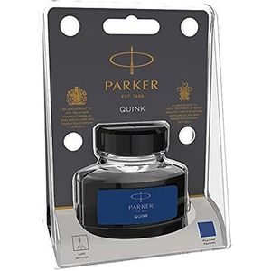 Parker Quink vulpeninkt in inktvat (57 ml) | in blisterverpakking | blauwzwart