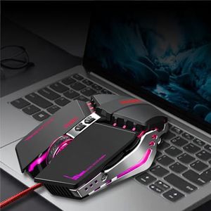 G7 bedrade muis met snoer muizen 7 knoppen LED gaming optische 3600 DPI voor computer (zwart)