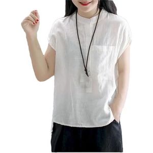 Vrouwen Zomer Trend Mode Pocket T-Shirt Vrouwen Casual Losse Afslanken Korte Mouw Shirt Tops, Wit, M