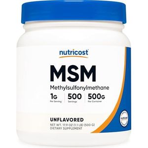 Nutricost Zuiver MSM poeder 500 gram (methylsulfonylmethaan)