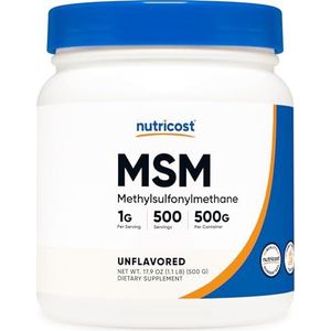 Nutricost Zuiver MSM poeder 500 gram (methylsulfonylmethaan)
