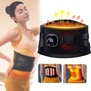Elektrische Verwarming Heupgordel, Vibratiemassage Taillewarmte En Hete Kompresriem, Draadloos Verwarmingskussen Touchscreen Met 3 Warmteniveaus En 3 Massagemodi, Bionische Ondersteuningsstructuur