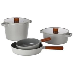 Kookgerei Sets 4-delige Pannenset Soeppan Met Deksel Wok Koekenpan Keramische Anti-aanbak Kookpot Set Keuken Potten en Pannen Set