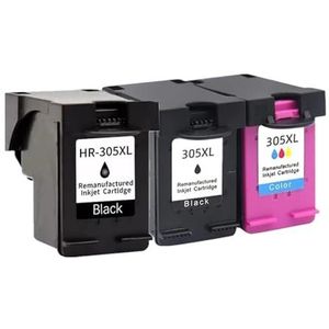 Vervangende compatibele inktcartridge for H-/P 305XL for DeskJet 2710 2720 4110 4120 4130(2Black 1Color)