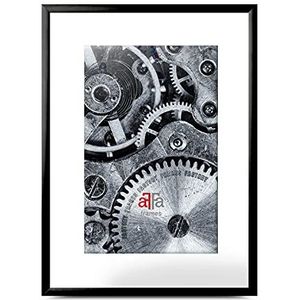 aFFa-frames, Alu, fotolijstjes van aluminium, onderhoudsvriendelijk, rechthoekig, met acrylglasfront, zwart, 40 x 50 cm
