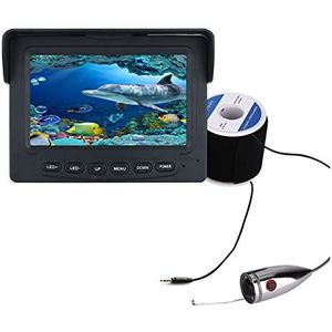 Onderwaterviscamera, 15M / 30M 1000TVL Onderwater Vissen Video Camera Kit 6 Pc's wit LED Lichten met 4.3 ""Inch Color Monitor(F008S-30M-W)