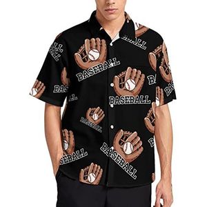 I Love Baseball Ball Hawaiiaans shirt voor mannen zomer strand casual korte mouw button down shirts met zak