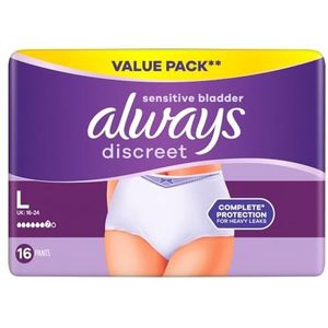 Always Discrete - Zware Incontinentiebroek - Volwassenen - Plus Grote - 16CT
