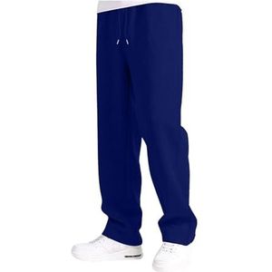 Sportbroek Heren Lange Maat Fitness Sweatbroek Heren Elastische Tailleband Broekzakken Winterwarme Casual Joggingbroek Heren Joggingbroek Sportkleding Baggy (Color : Blue, Size : 3XL)