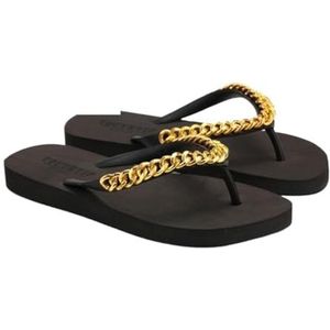 Doucheschoenen, Antislip rubberen pantoffels for dames – Comfortabele mop sandalen for buiten(Gold,39 EU)