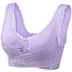 Sportbeha zonder beugel voor dames - Naadloze kanten bralette voorkant met uitneembare vulling | Damesbeha voor slapen, gym, yoga, fitness, thuis, hardlopen Pratvider