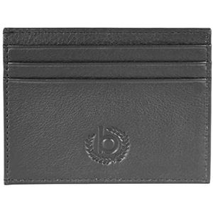 bugatti Sempre Creditcardhouder portemonnee, lederen portemonnee heren, minimalistische portefeuilles, Zwart, 10 cm, Creditcard Case