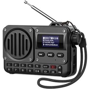 Superdraagbare Bluetooth-luidspreker met FM-radio, LCD-scherm, antenne, AUX-ingang, USB-schijf, TF-kaart, MP3-speler