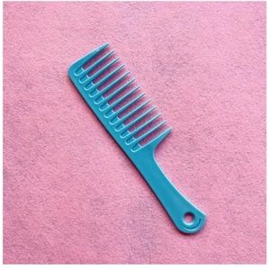 Hairdress Kam Hittebestendige Vrouw Natte Haak Krullend Haar Borstels Pro Salon Verven Styling Tools Grof Brede Spikes Tand(Blue)